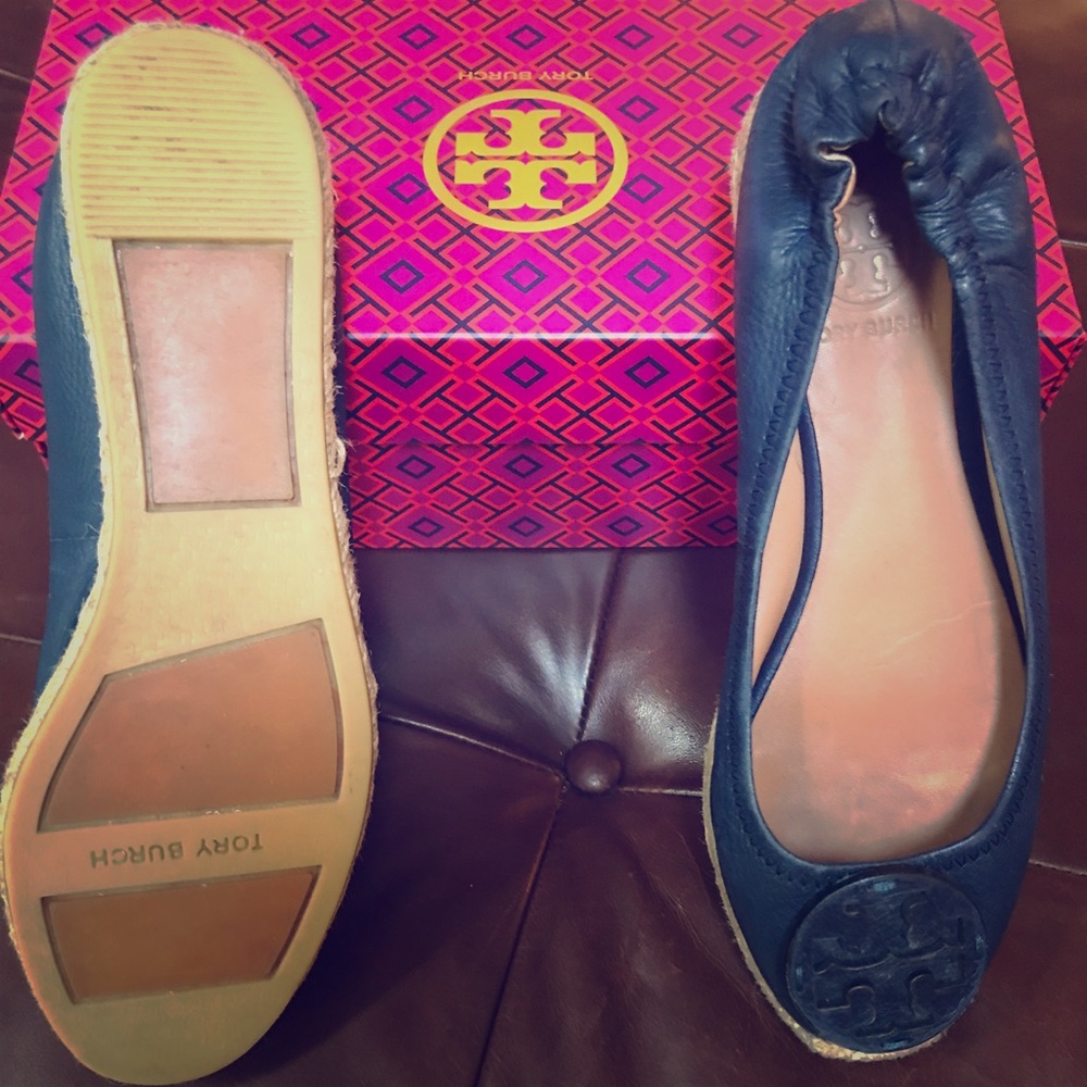 Tory Burch Reva Flat Espadrille Navy